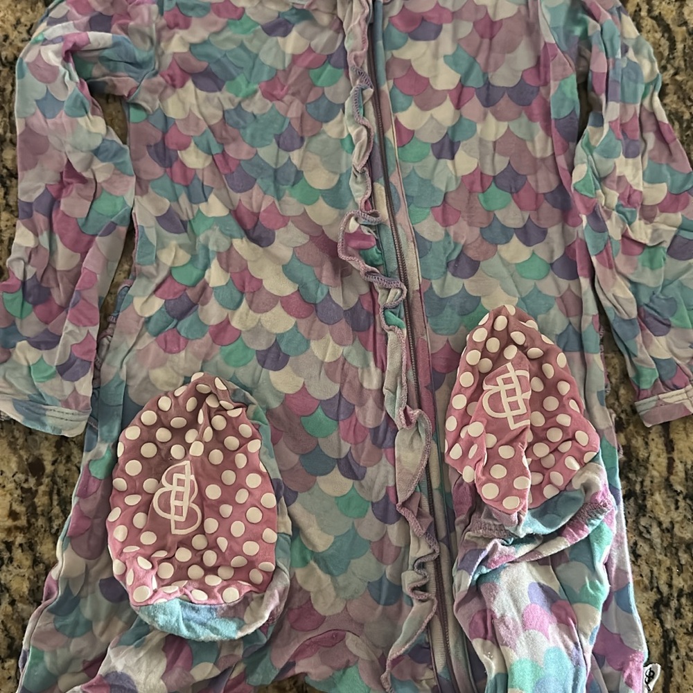 Kids Mermaid Scales One Piece Pajama